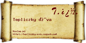 Tepliczky Éva névjegykártya